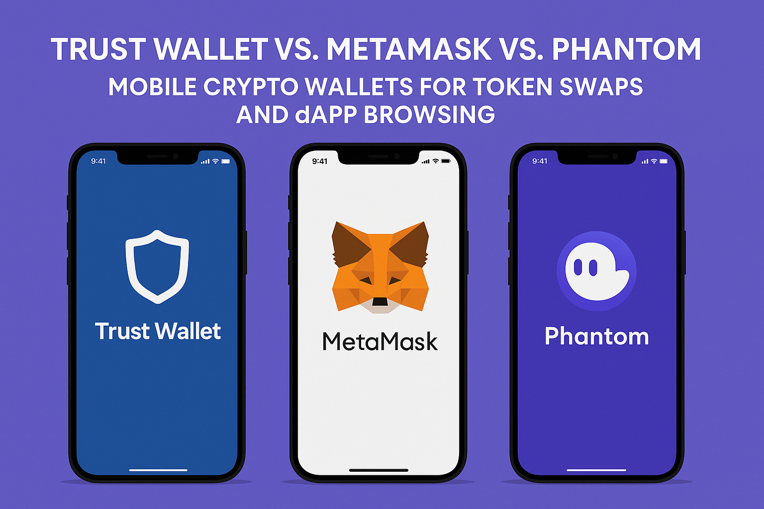 Trust Wallet vs. MetaMask vs. Phantom: Mobile Crypto Wallets for Token Swaps and dApp Browsing