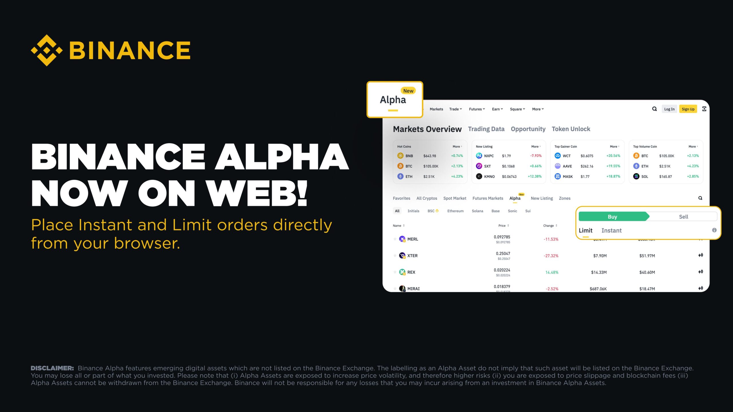 Binance Alpha Events claim button screenshot