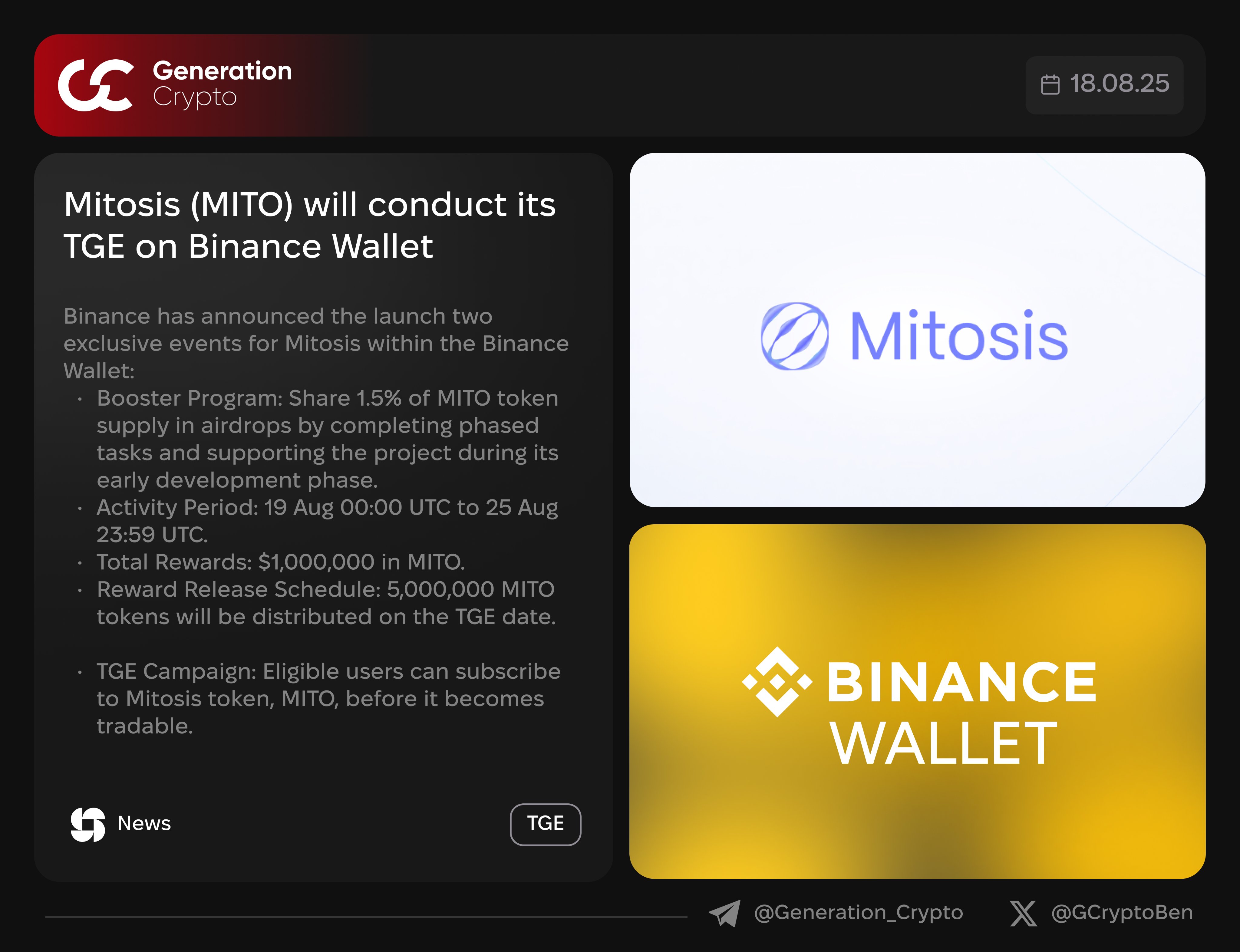 Binance Wallet Mitosis Booster early access