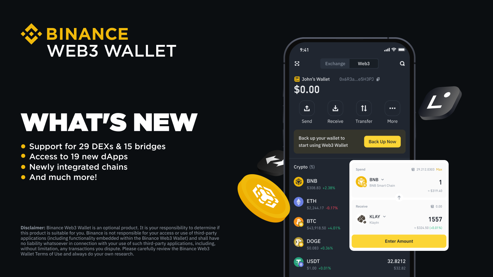 Binance Wallet staking and rewards features