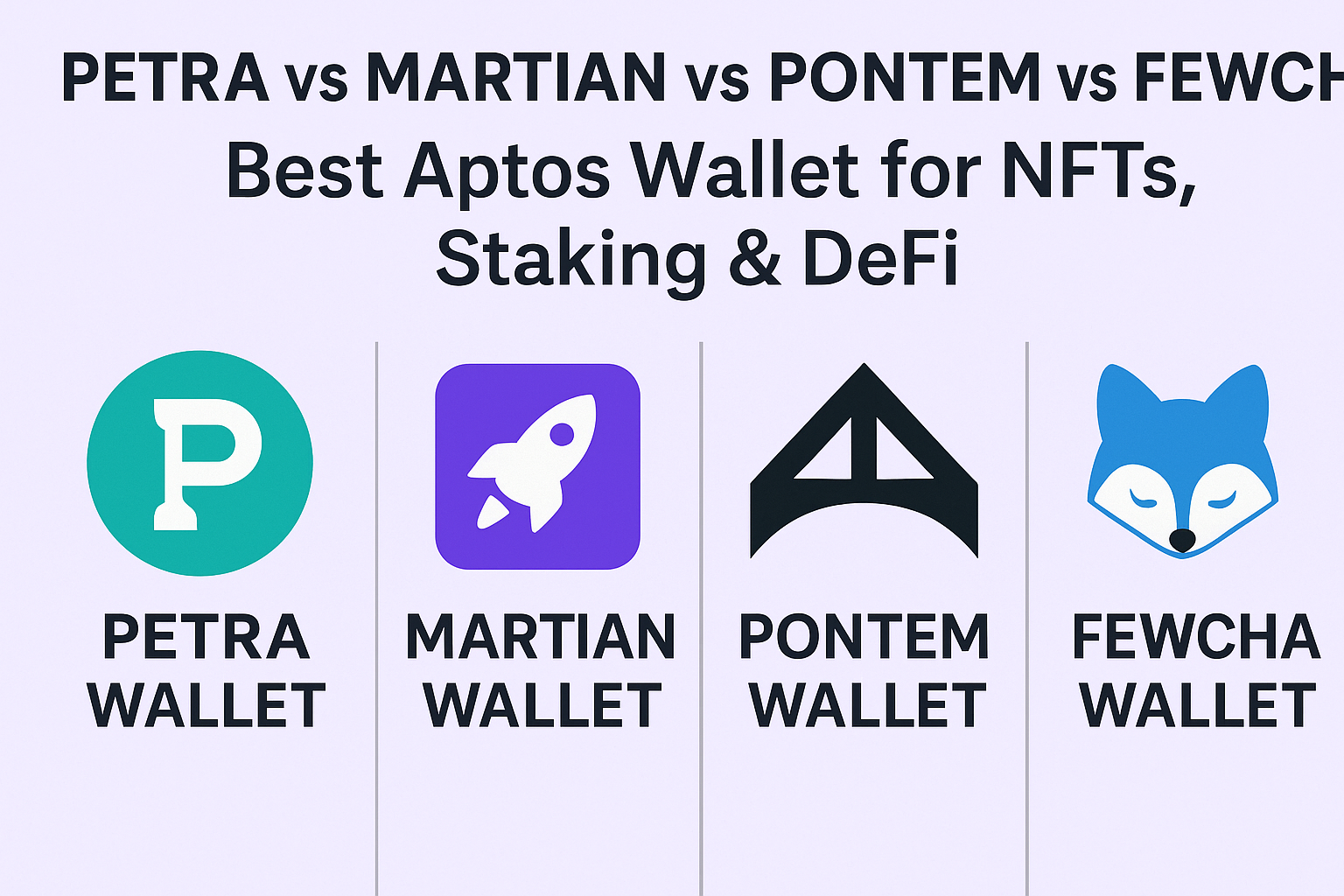 Petra vs Martian vs Pontem vs Fewcha: Best Aptos Wallet for NFTs, Staking & DeFi