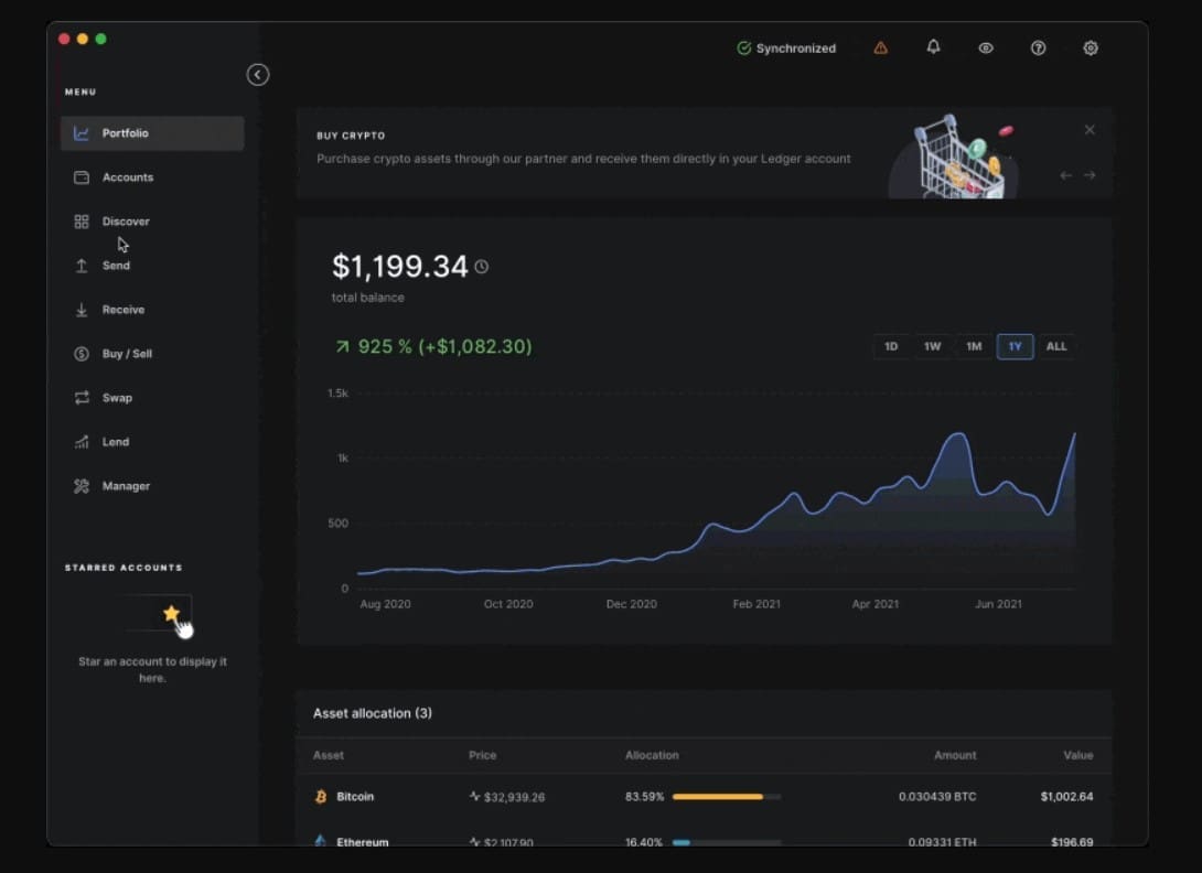 Ledger Live DeFi portfolio management 2025