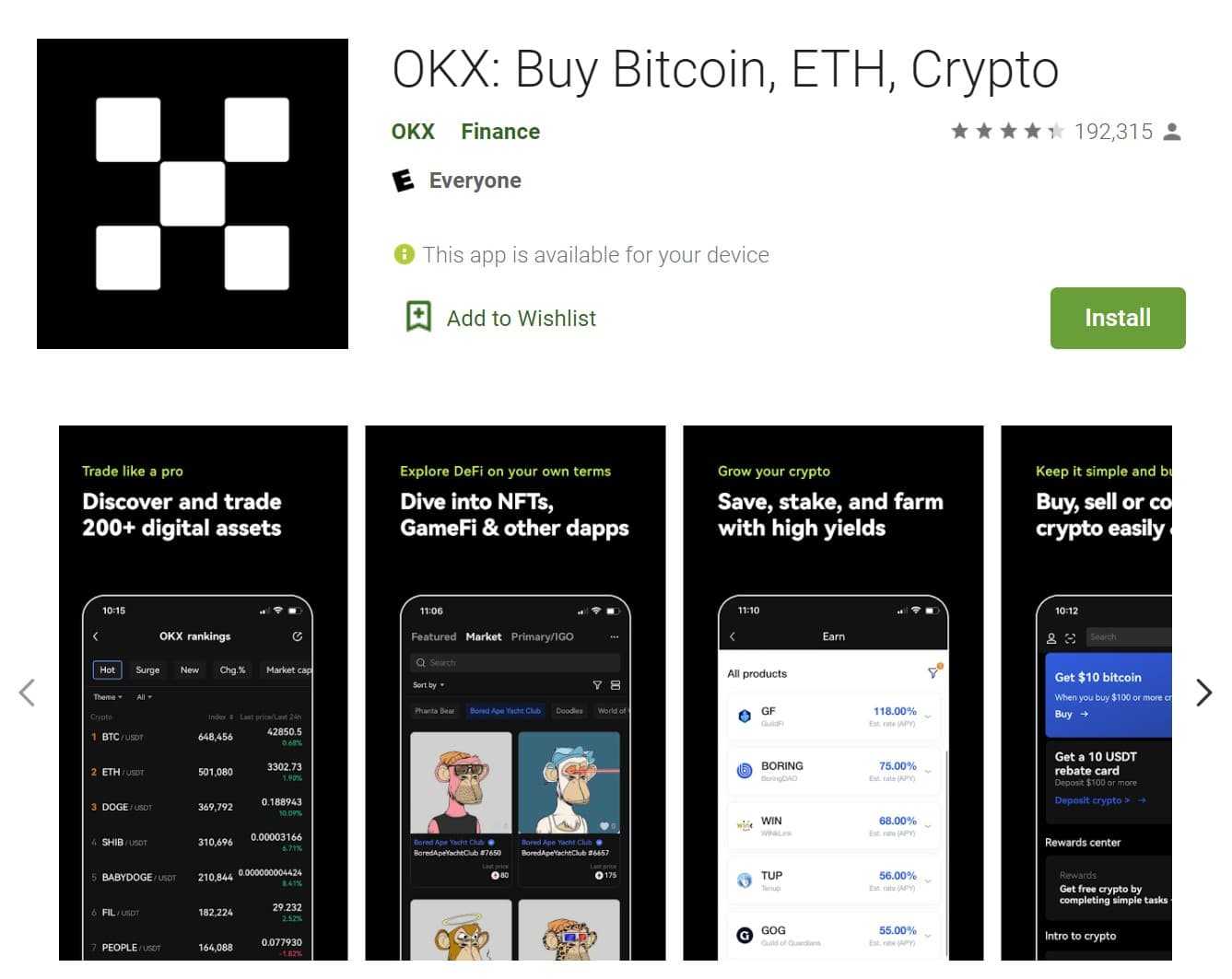 OKX Wallet mobile app interface recurring buy