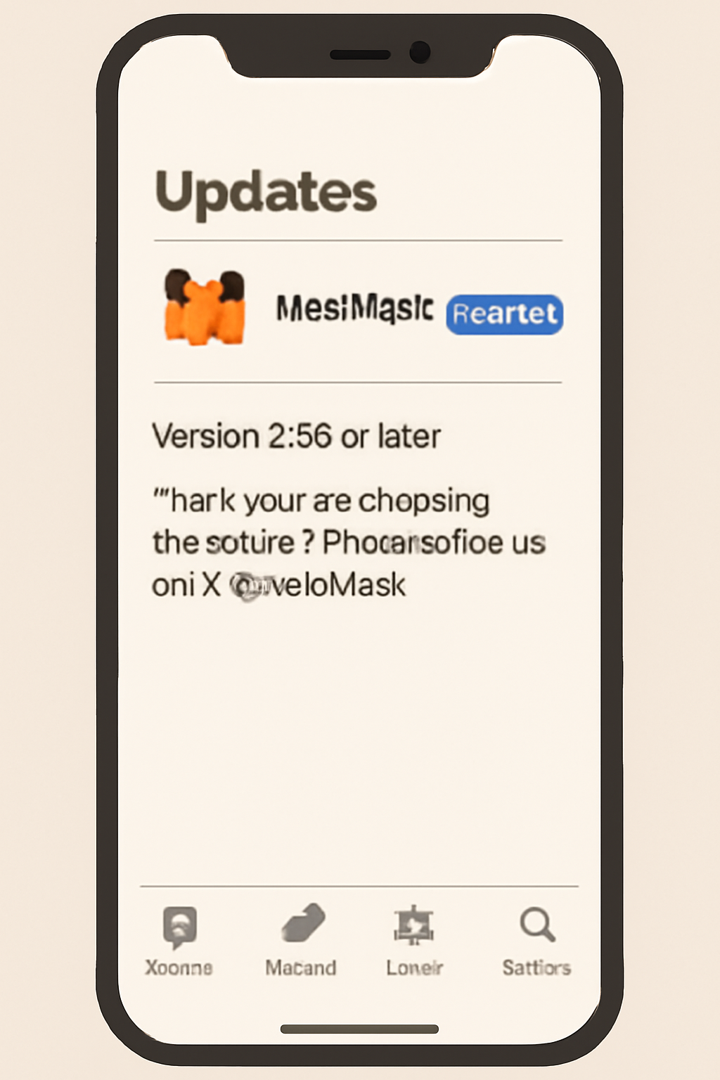 A smartphone screen displaying the MetaMask app update page in an app store, highlighting version 7.56 or later.