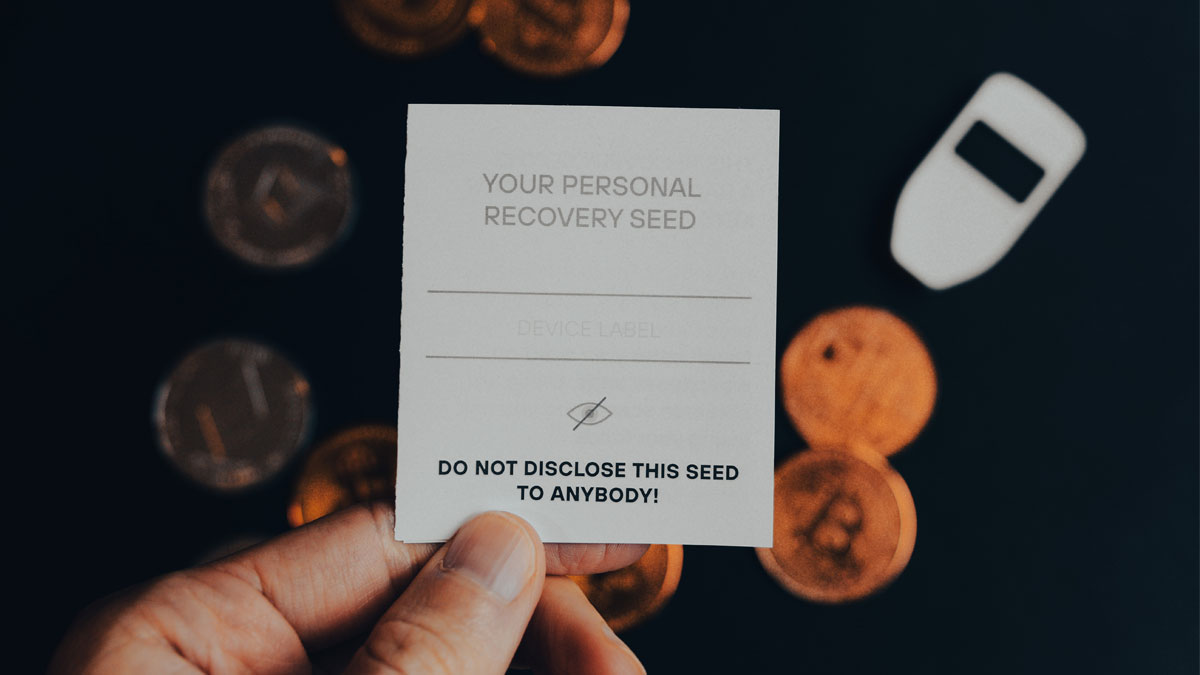 no digital copies of crypto recovery phrase