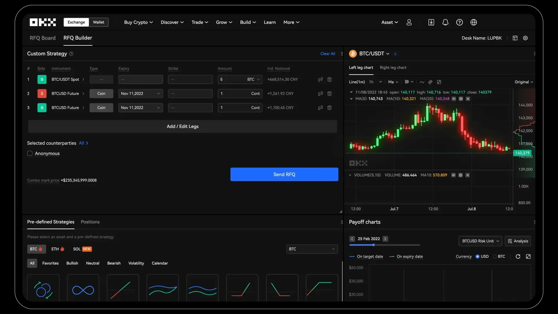 Screenshot of OKX Wallet app displaying the Solana (SOL) staking dashboard with delegation and staking options visible