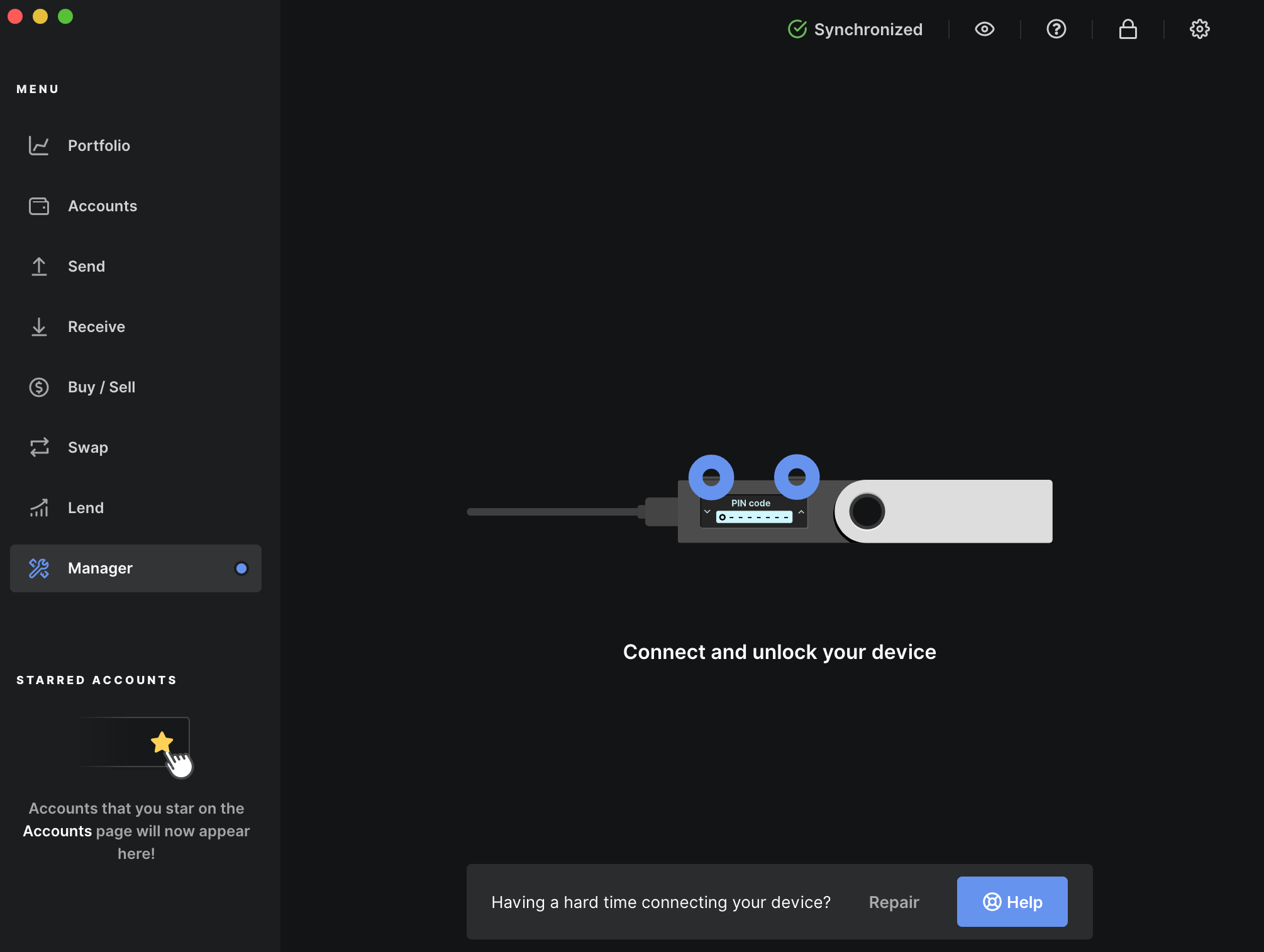 Ledger Nano firmware update screenshot