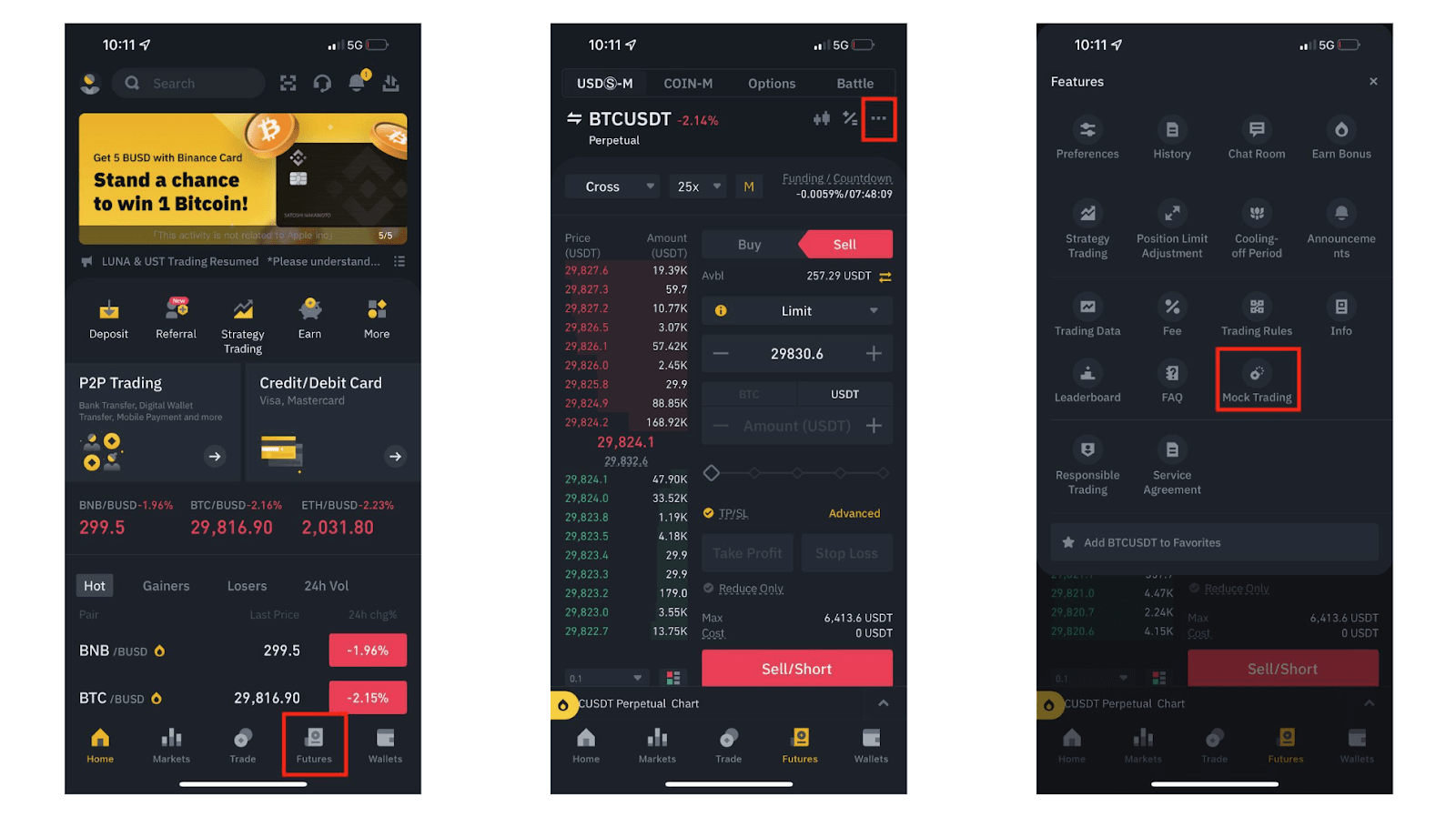 Binance Wallet trading features