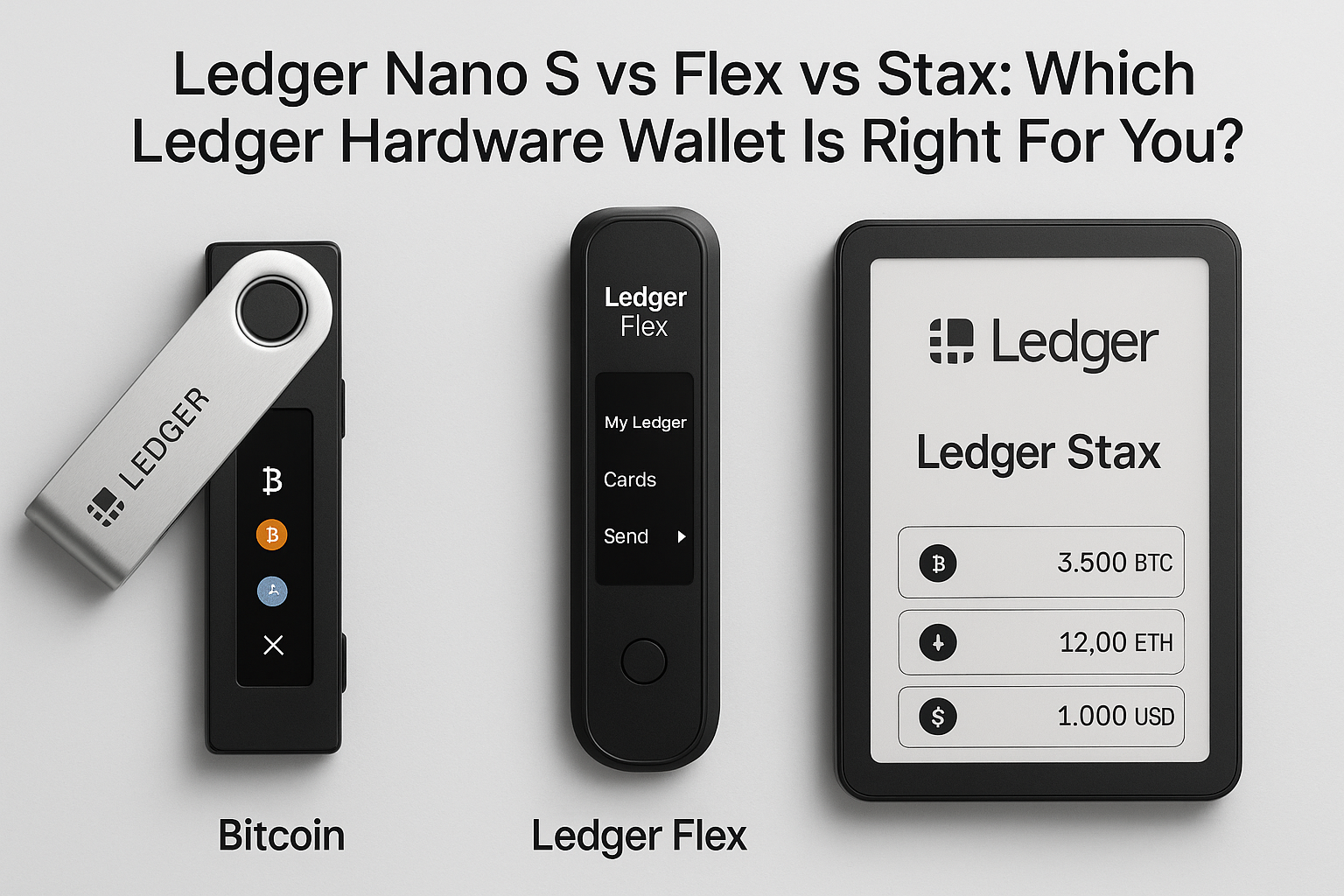 Ledger Nano S vs Flex vs Stax: Which Ledger Hardware Wallet Is Right For You?