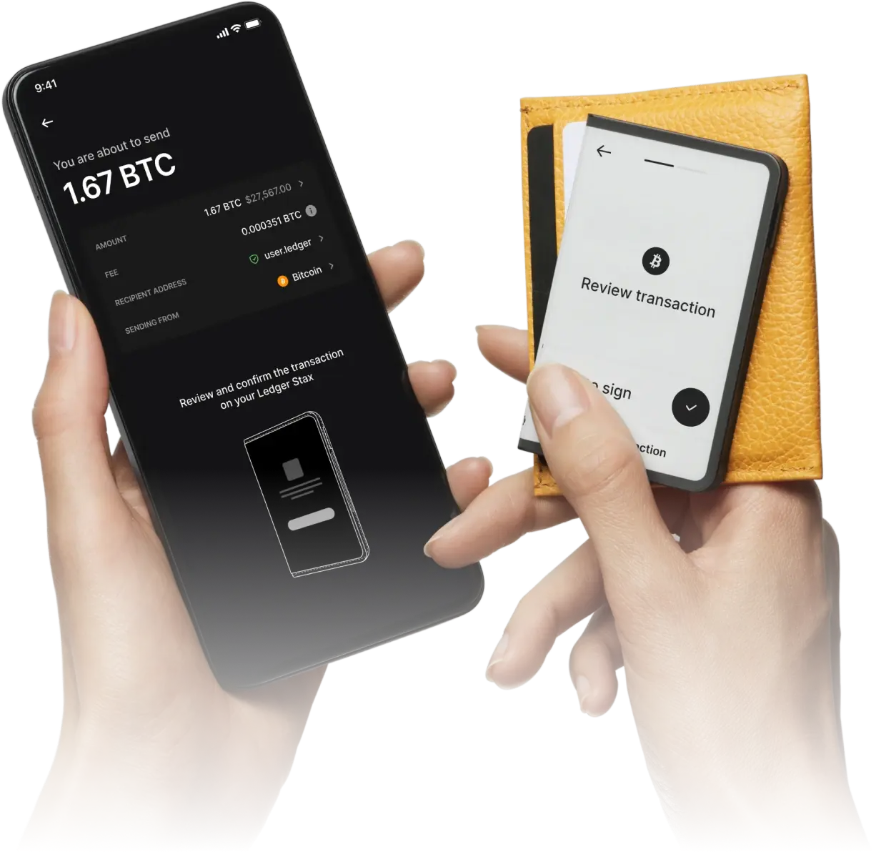 Ledger Flex and Ledger Stax user interface
