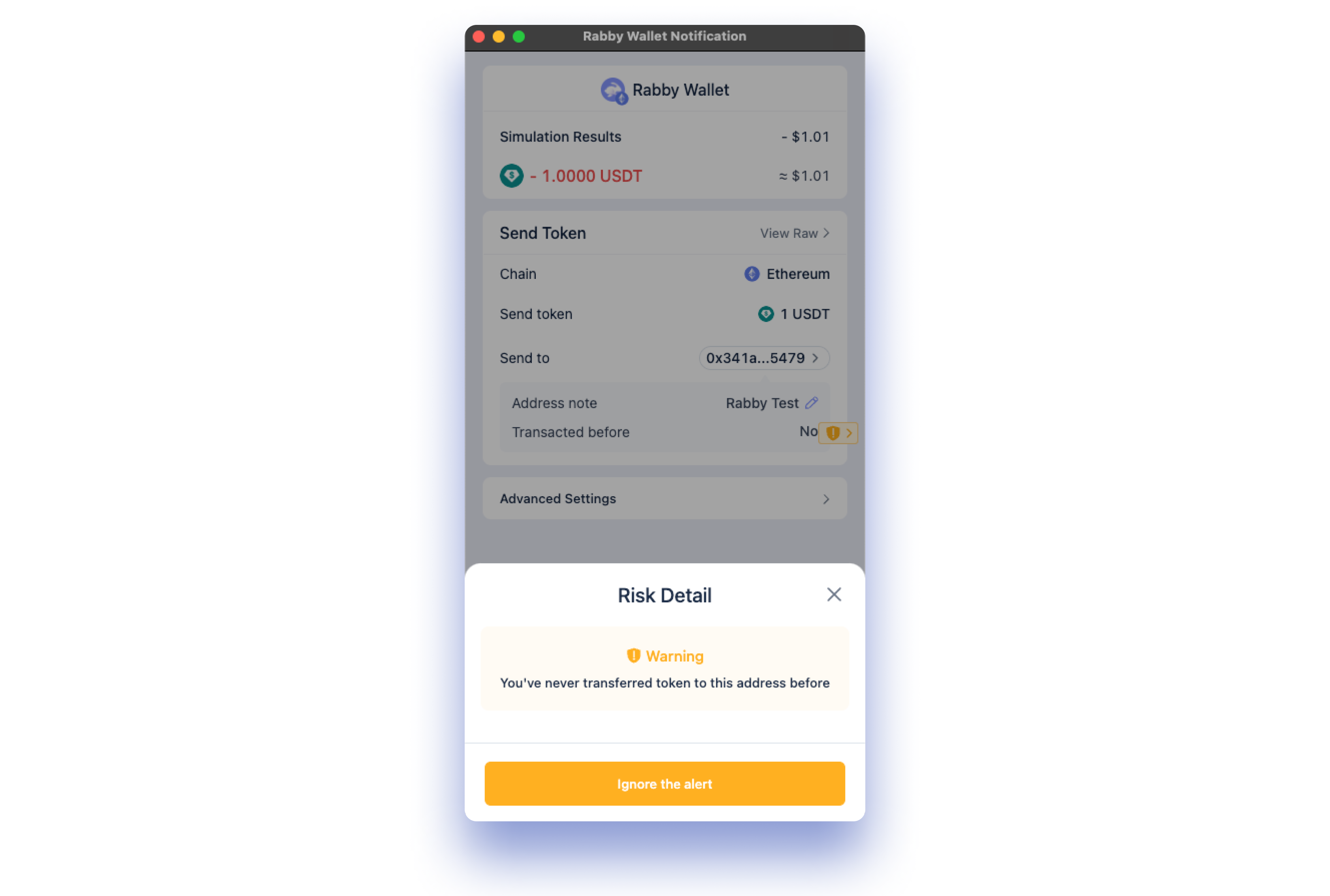 Rabby Wallet XRPL EVM integration screenshot